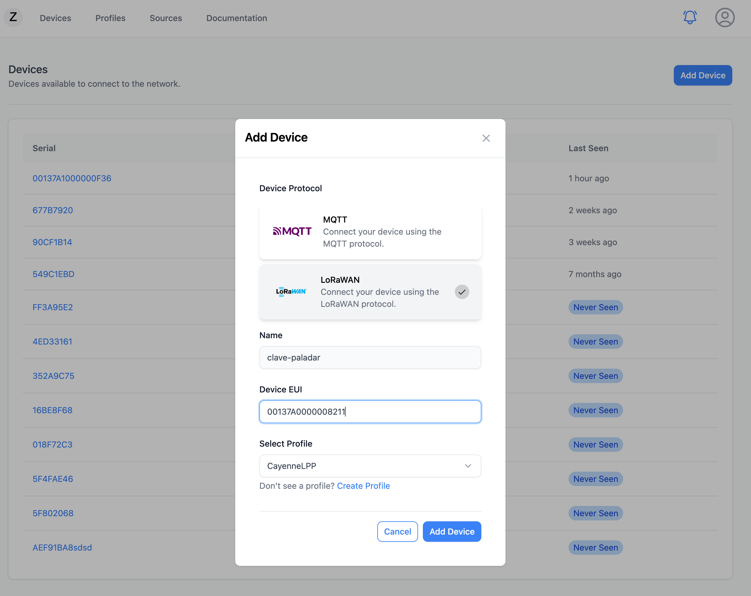 Create Device Create Device