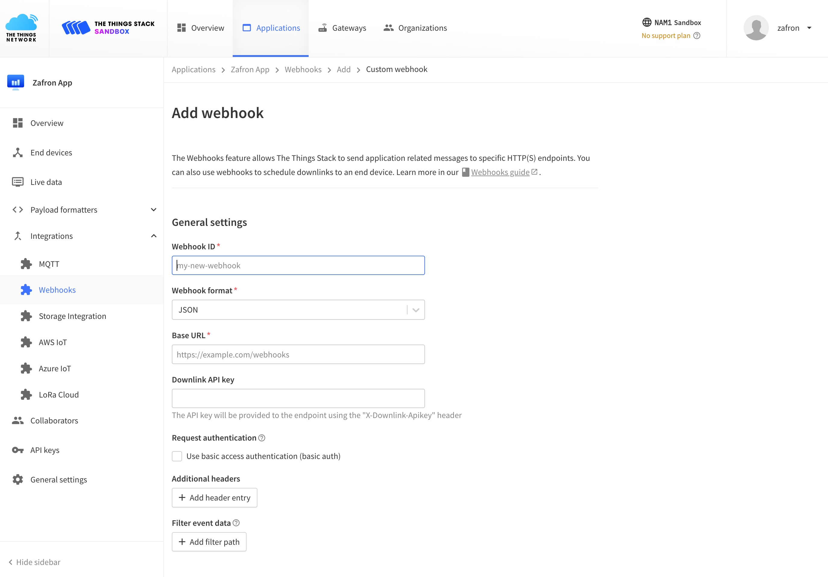 Create Webhook Create Webhook